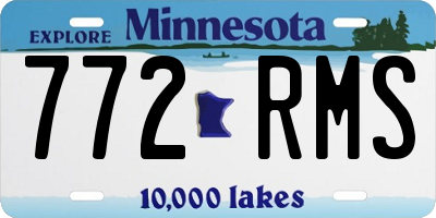 MN license plate 772RMS