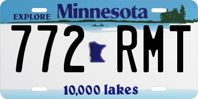 MN license plate 772RMT