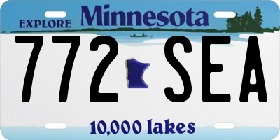 MN license plate 772SEA