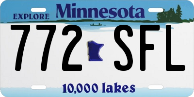 MN license plate 772SFL