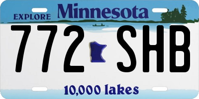 MN license plate 772SHB