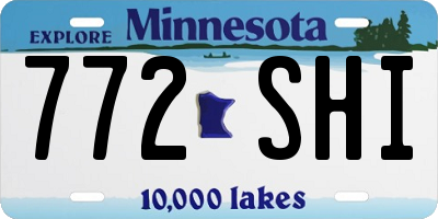 MN license plate 772SHI
