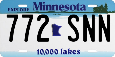 MN license plate 772SNN