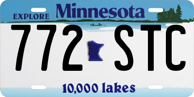 MN license plate 772STC
