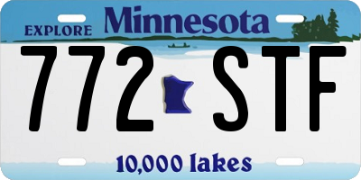 MN license plate 772STF