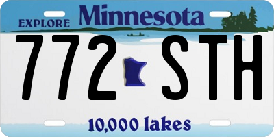 MN license plate 772STH