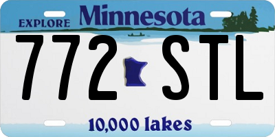 MN license plate 772STL