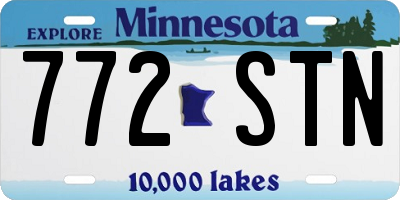 MN license plate 772STN