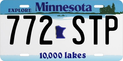 MN license plate 772STP