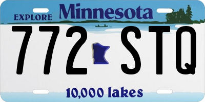 MN license plate 772STQ