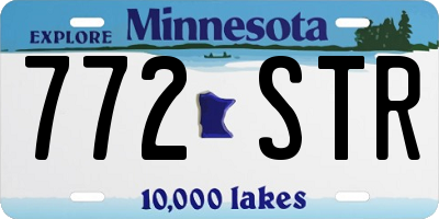 MN license plate 772STR