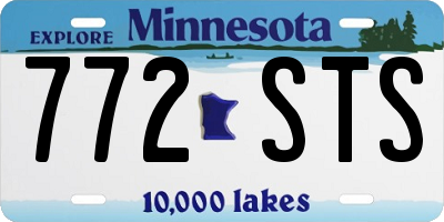 MN license plate 772STS