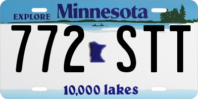 MN license plate 772STT