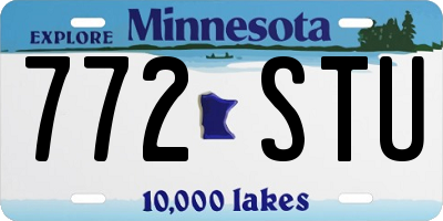 MN license plate 772STU