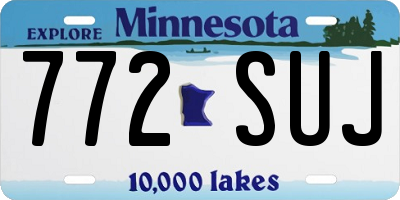 MN license plate 772SUJ