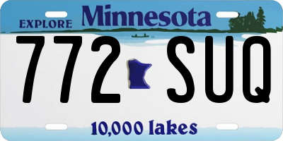 MN license plate 772SUQ