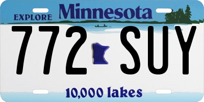 MN license plate 772SUY