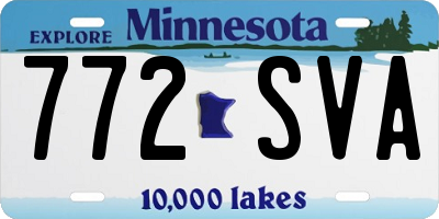 MN license plate 772SVA