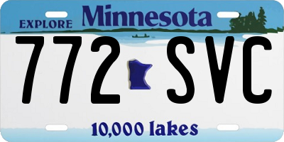 MN license plate 772SVC