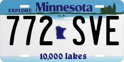 MN license plate 772SVE