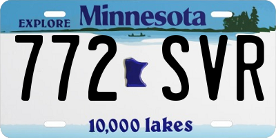 MN license plate 772SVR
