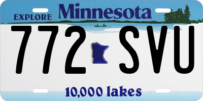 MN license plate 772SVU