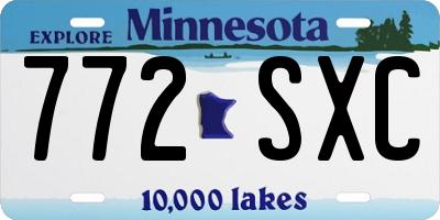 MN license plate 772SXC