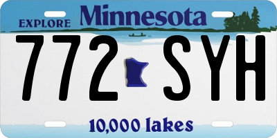 MN license plate 772SYH
