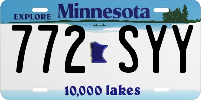 MN license plate 772SYY