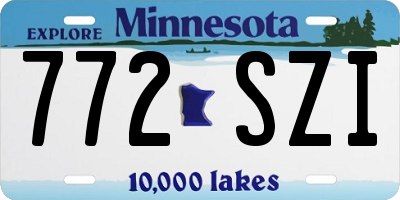 MN license plate 772SZI