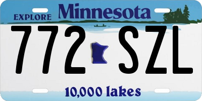 MN license plate 772SZL