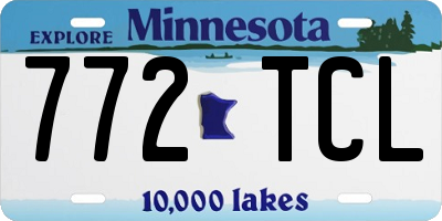 MN license plate 772TCL