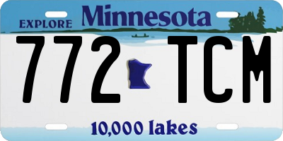 MN license plate 772TCM
