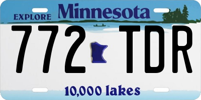 MN license plate 772TDR