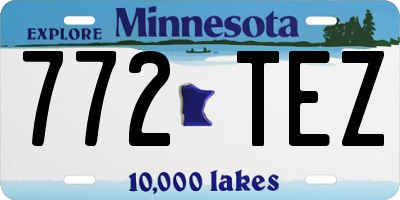 MN license plate 772TEZ