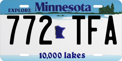 MN license plate 772TFA