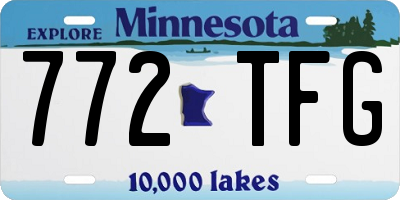 MN license plate 772TFG