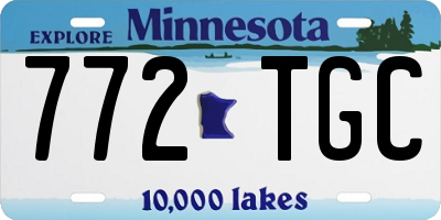MN license plate 772TGC