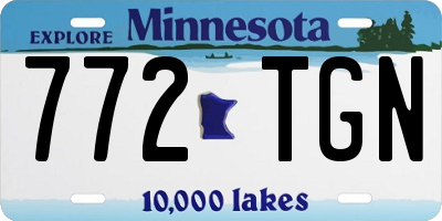 MN license plate 772TGN