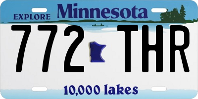 MN license plate 772THR