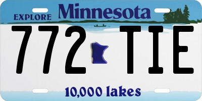 MN license plate 772TIE