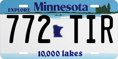MN license plate 772TIR