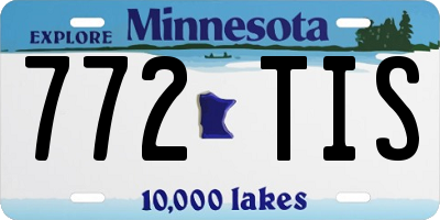 MN license plate 772TIS
