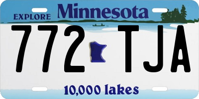 MN license plate 772TJA