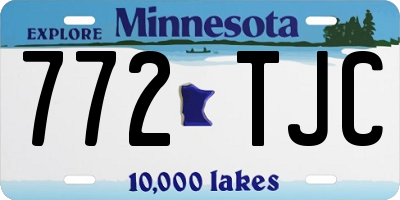 MN license plate 772TJC