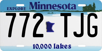 MN license plate 772TJG