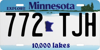 MN license plate 772TJH