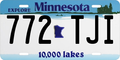 MN license plate 772TJI