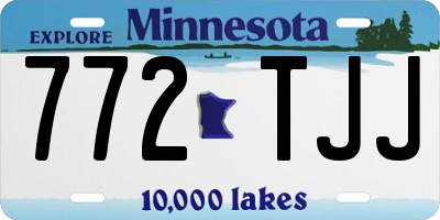 MN license plate 772TJJ