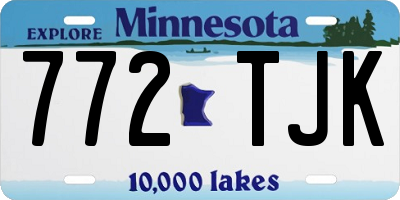 MN license plate 772TJK